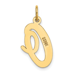 14K Large Script Initial O Charm