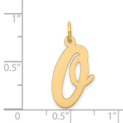14K Large Script Initial O Charm