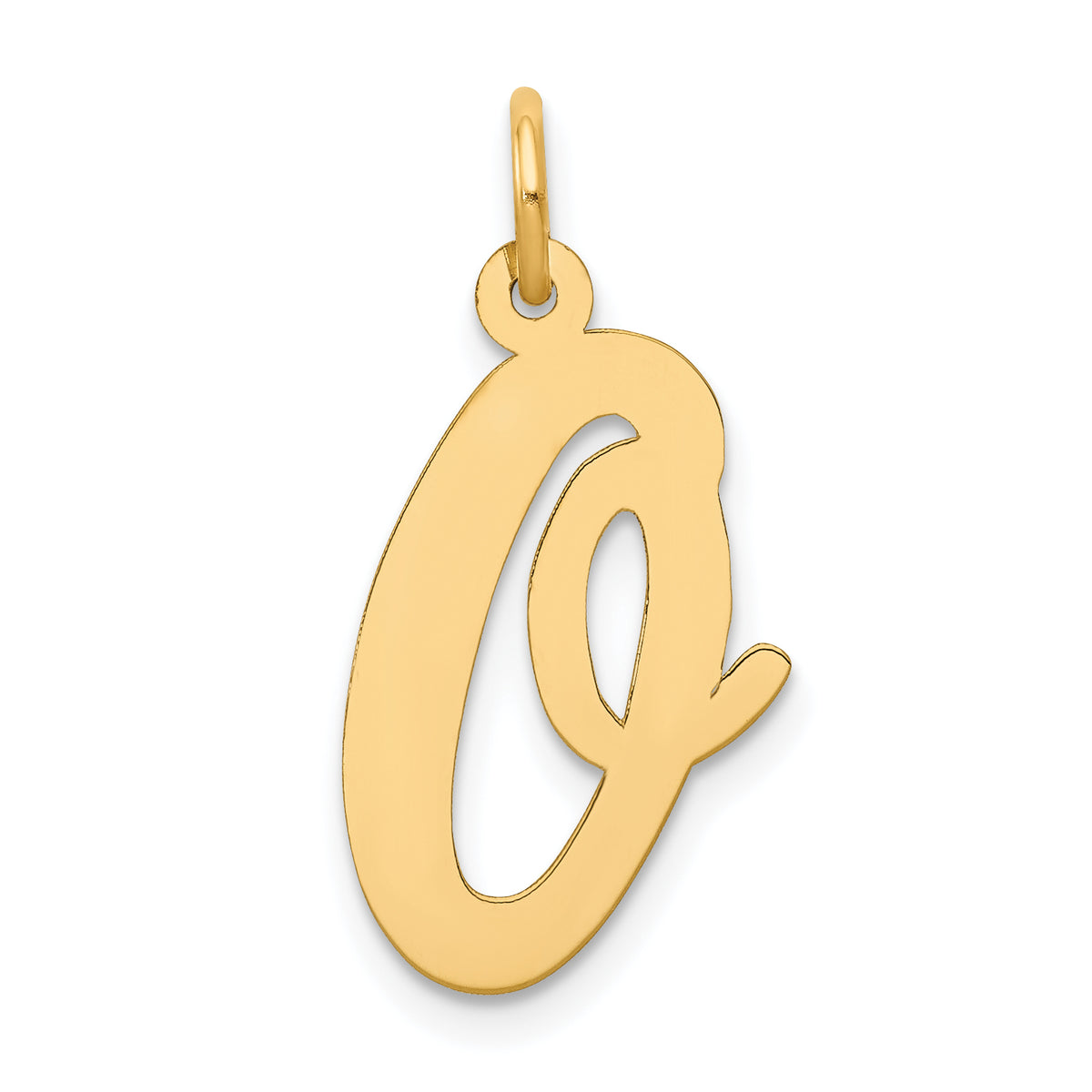14k Large Script Letter O Initial Charm
