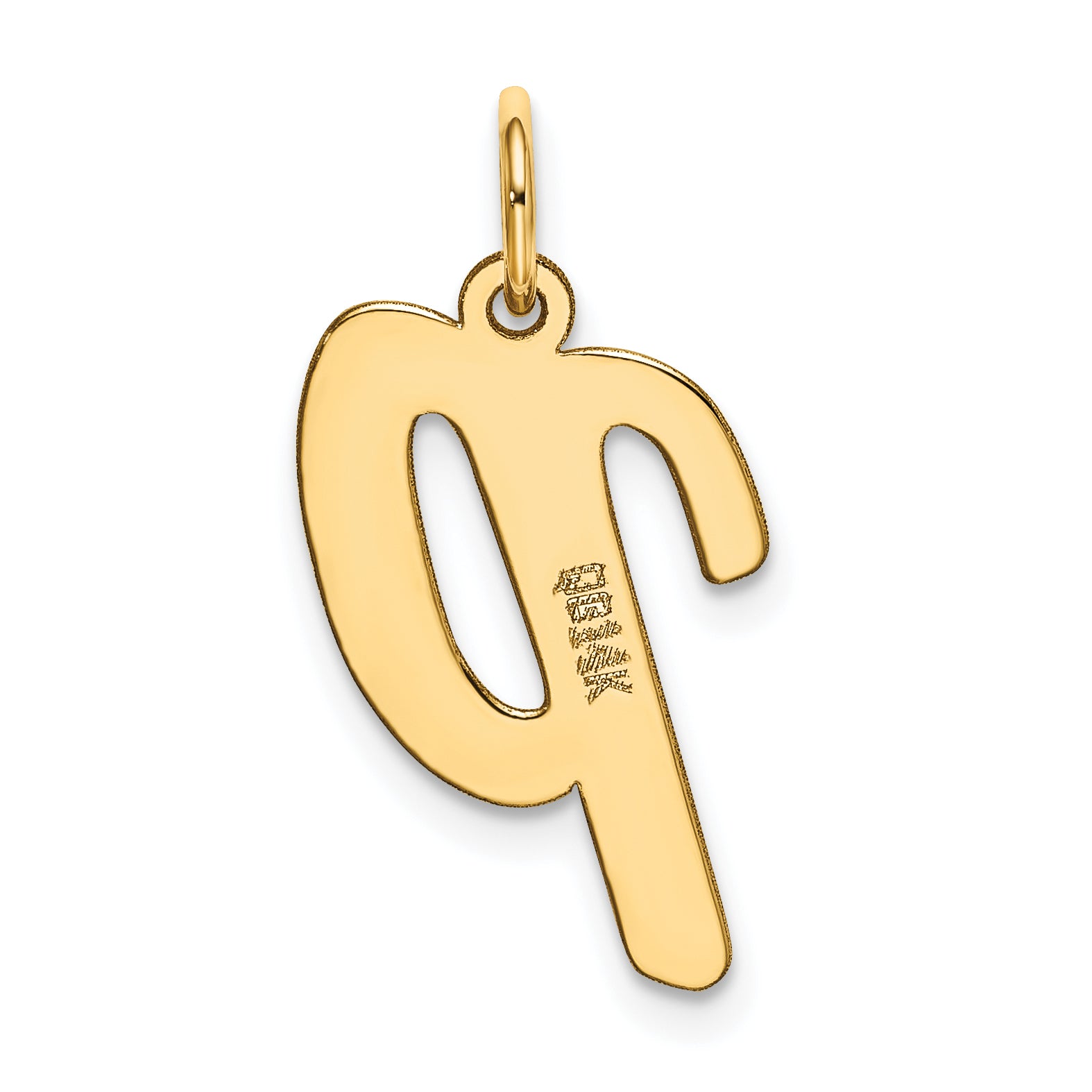 14K Large Script Initial P Charm