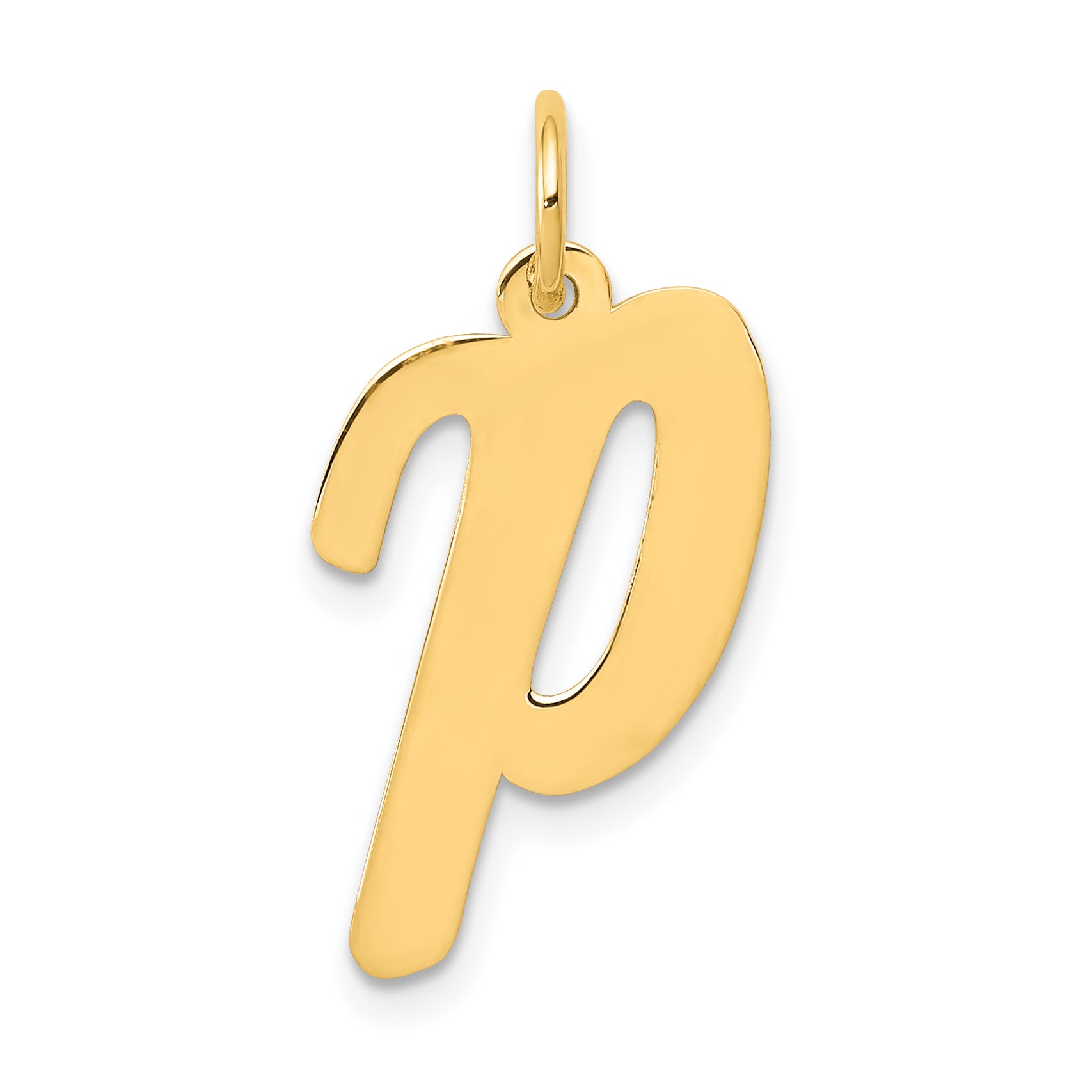 14k Large Script Letter P Initial Charm Main image