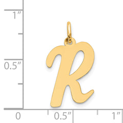 14K Large Script Initial R Charm