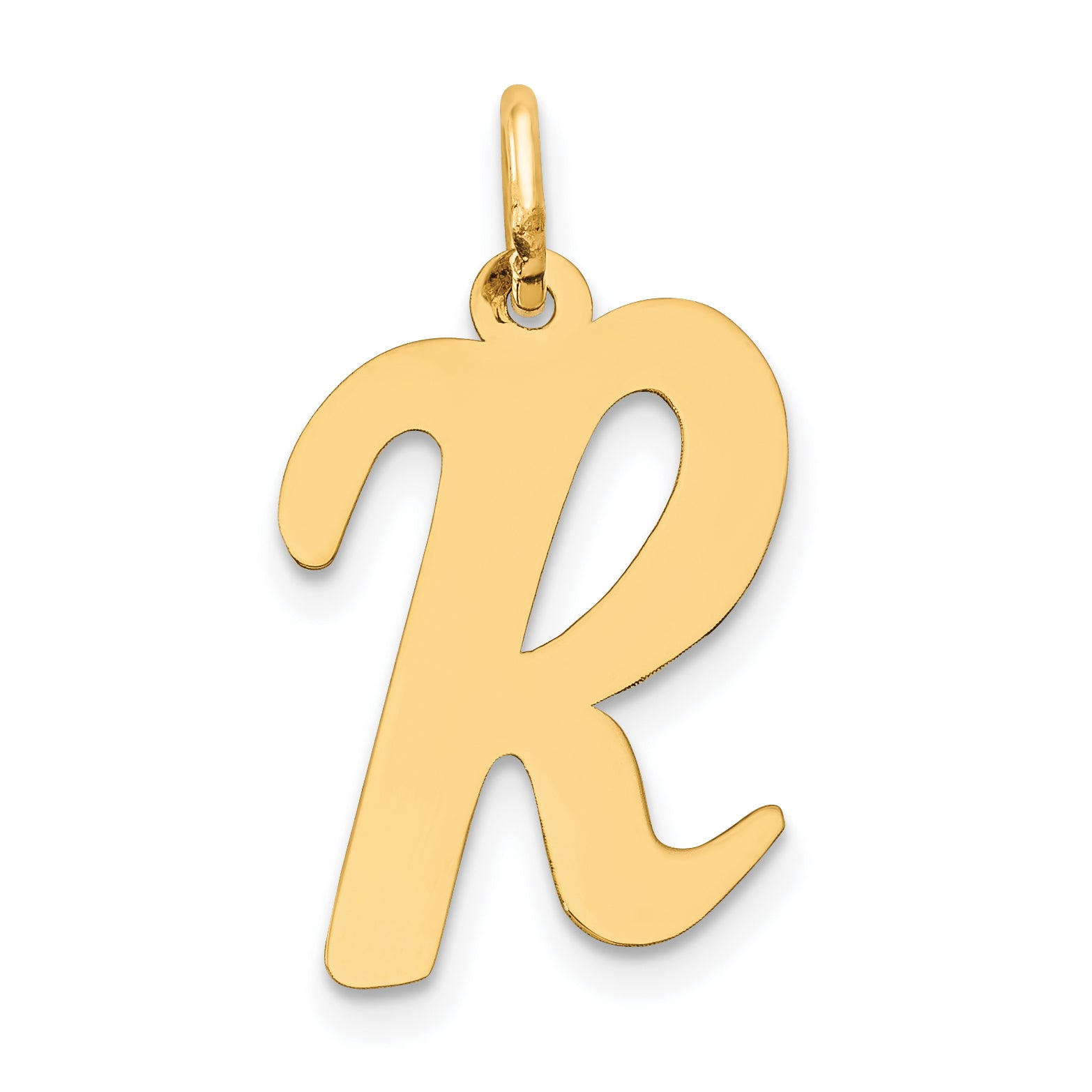 14k Large Script Letter R Initial Charm