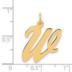 14K Large Script Initial W Charm