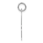 14K White Gold Large Script Letter A Initial Charm