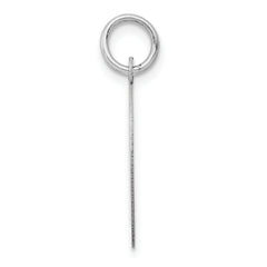 14K White Gold Large Script Letter D Initial Charm