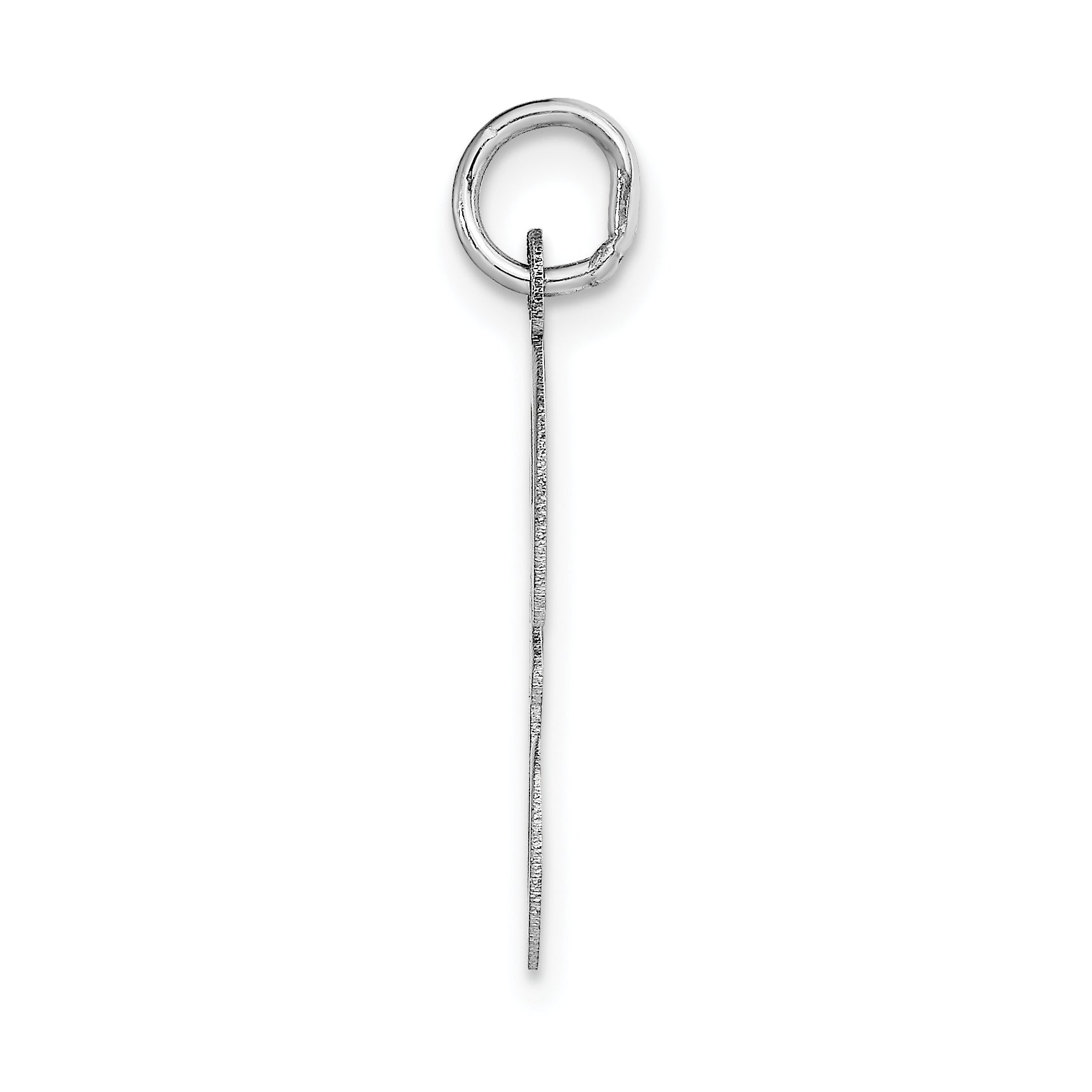 14K White Gold Large Script Initial F Charm Secondary image
