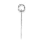 14K White Gold Large Script Initial F Charm
