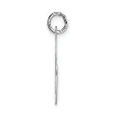 14K White Gold Large Script Initial G Charm