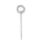 14K White Gold Large Script Initial H Charm