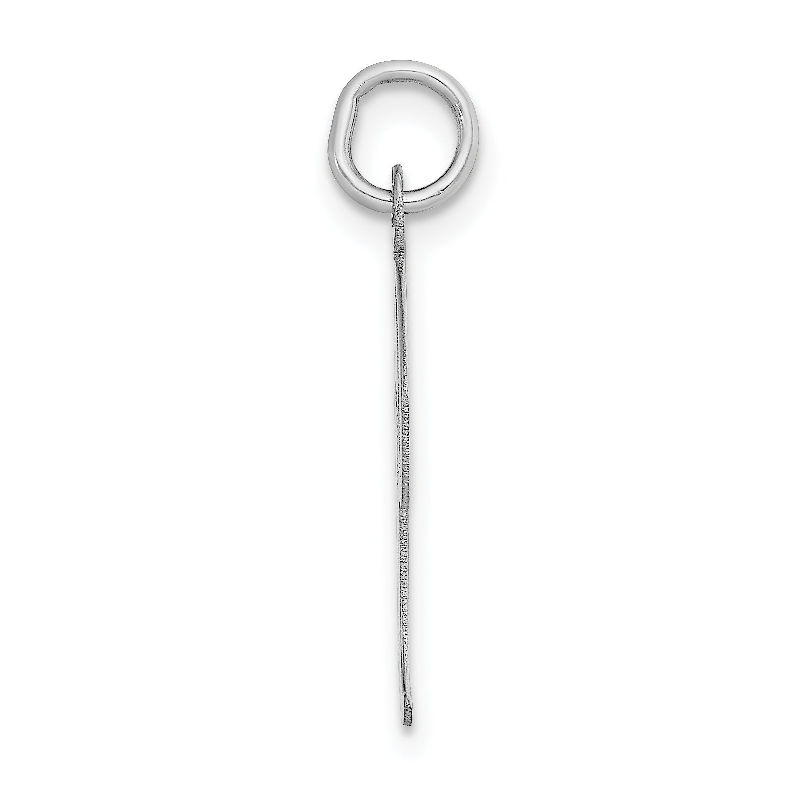 14K White Gold Large Script Initial I Charm Secondary image