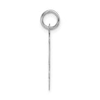 14K White Gold Large Script Initial J Charm