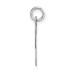 14K White Gold Large Script Initial K Charm