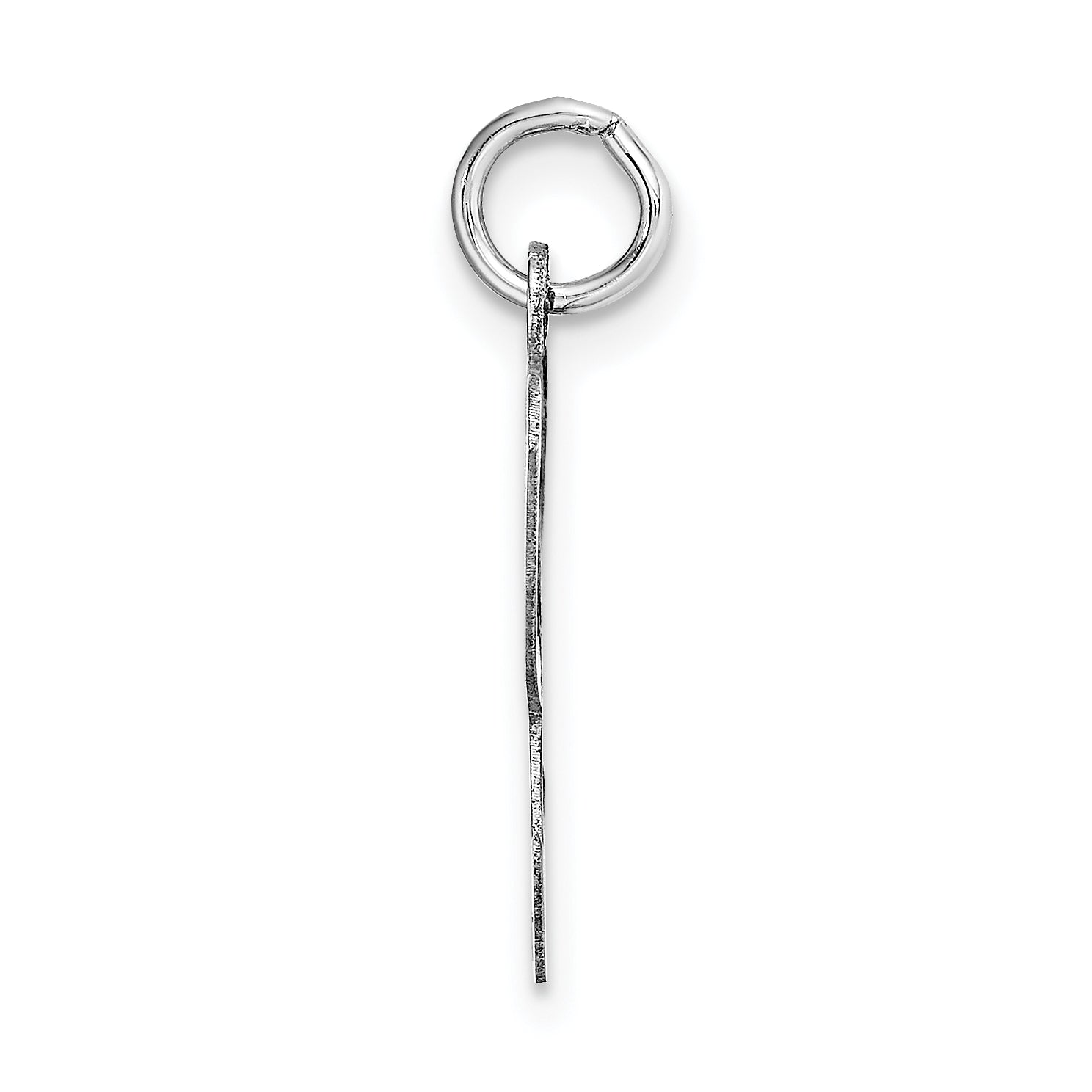 14K White Gold Large Script Initial K Charm