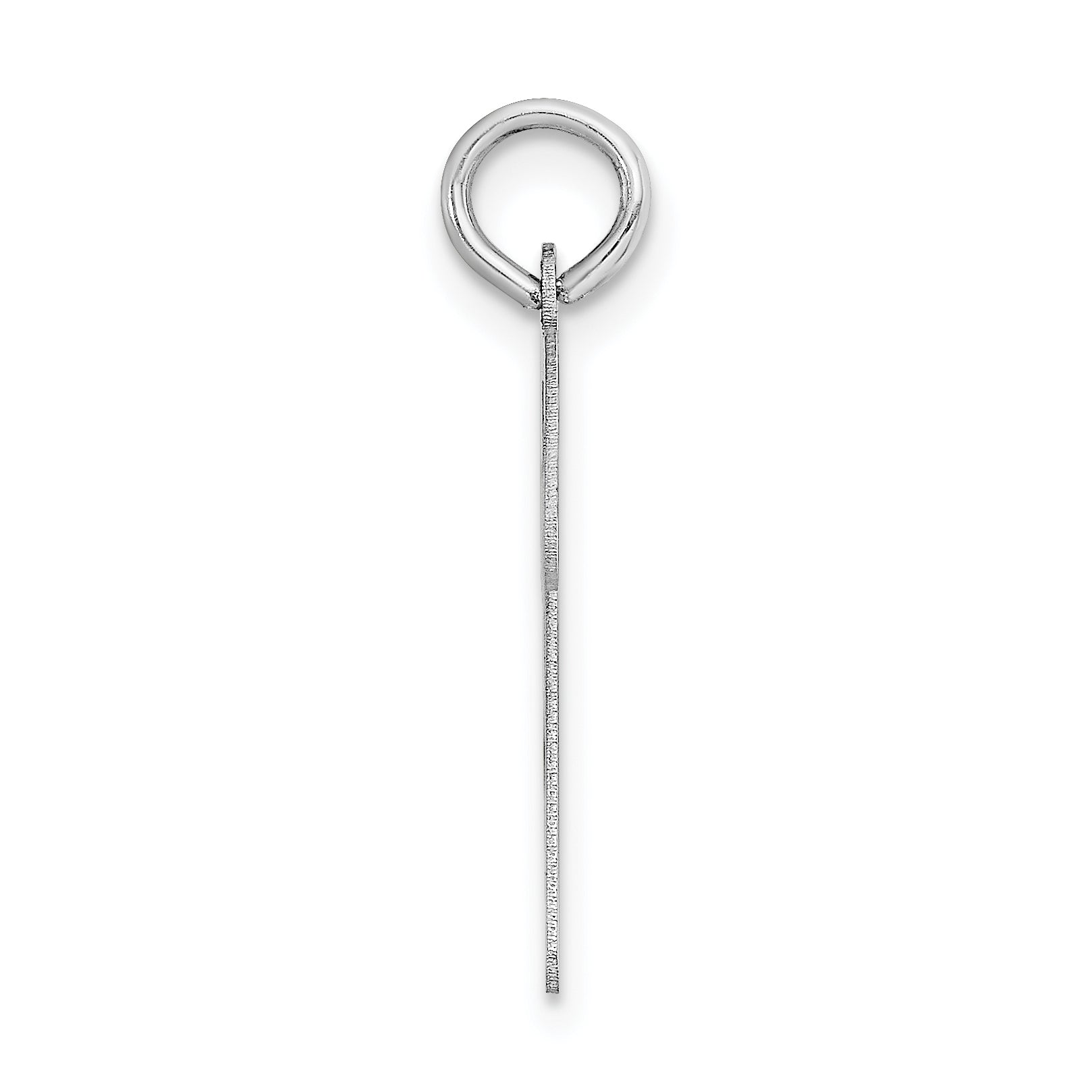 14K White Gold Large Script Initial N Charm Secondary image