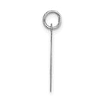 14K White Gold Large Script Initial O Charm
