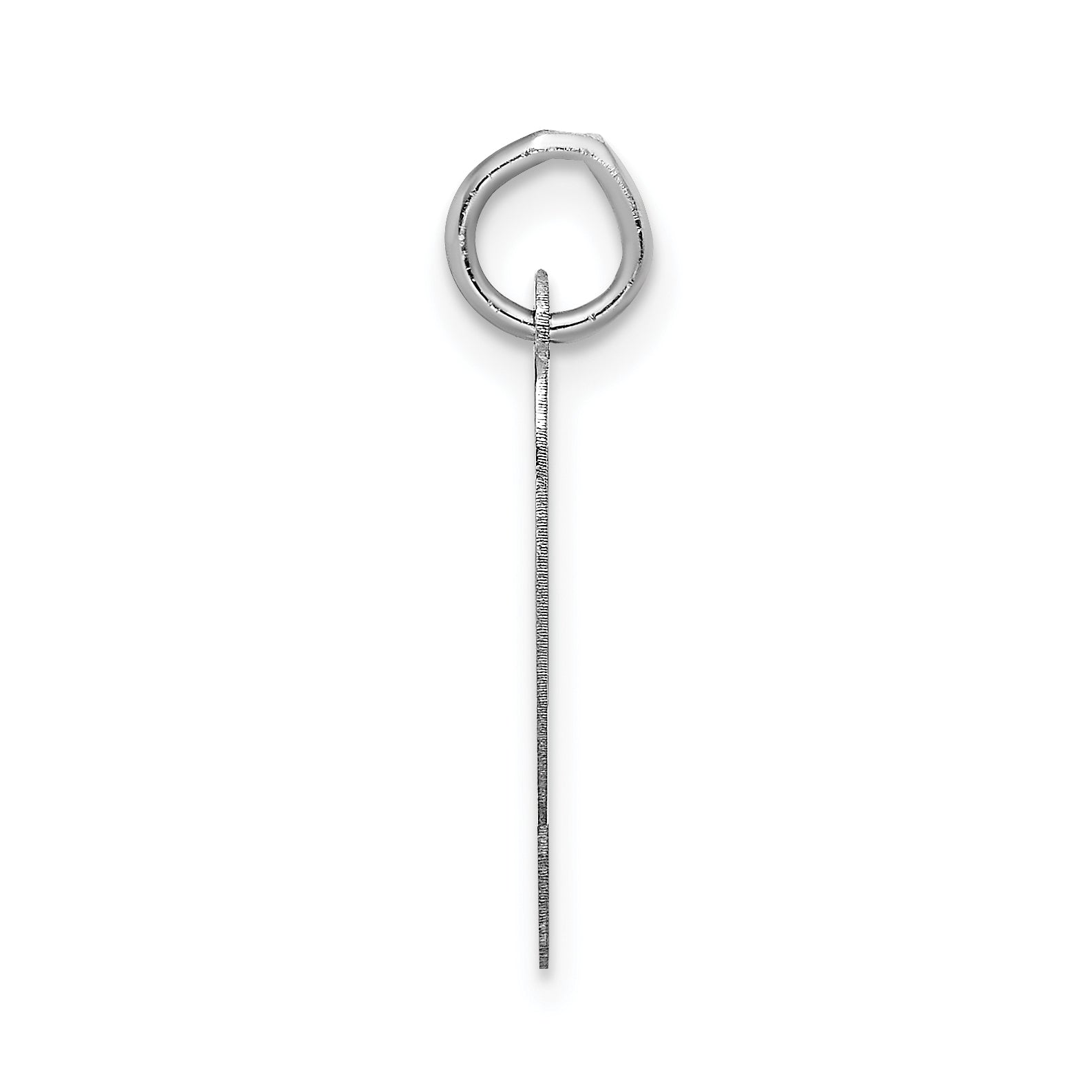 14K White Gold Large Script Initial P Charm
