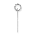 14K White Gold Large Script Initial S Charm