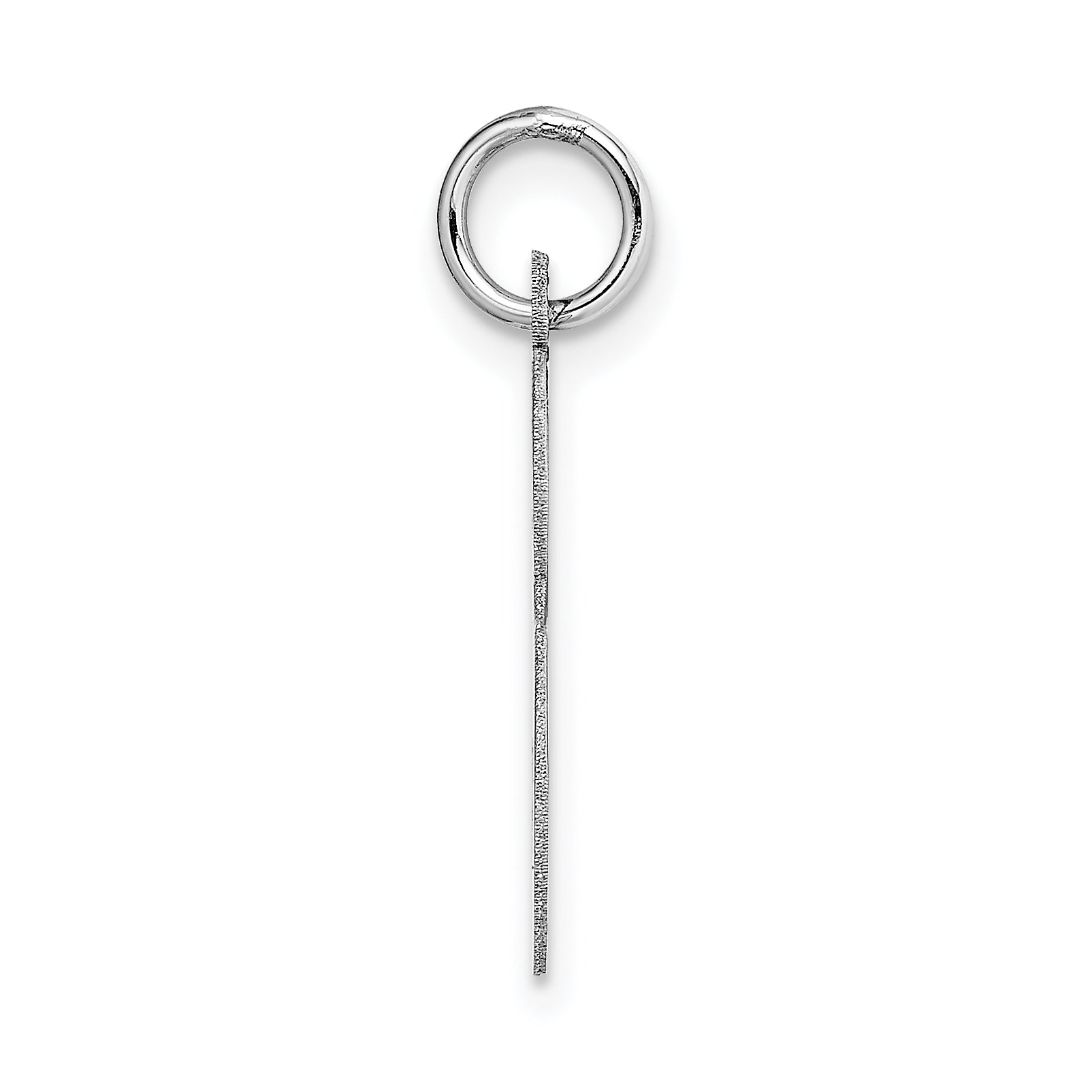 14K White Gold Large Script Initial S Charm