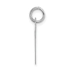 14K White Gold Large Script Initial T Charm