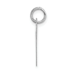 14K White Gold Large Script Initial T Charm