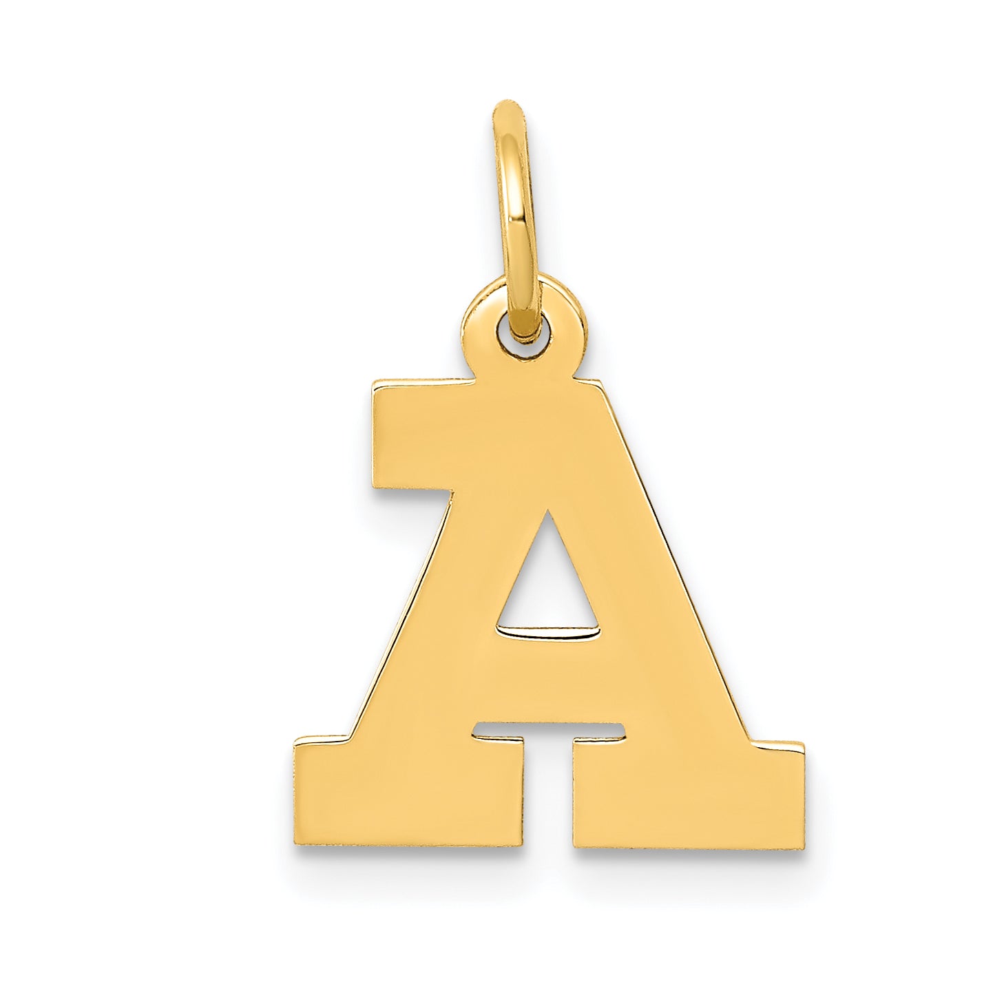 14k Small Block Letter A Initial Charm Main image