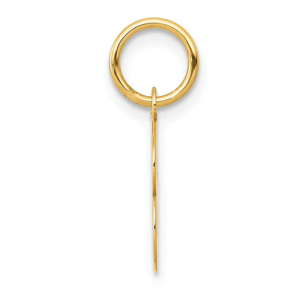 14K Small Block Letter B Initial Charm