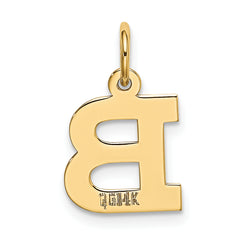14K Small Block Letter B Initial Charm