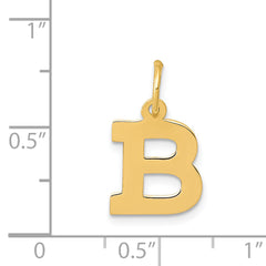 14K Small Block Letter B Initial Charm