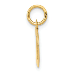 14K Small Block Letter D Initial Charm