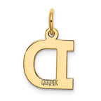14K Small Block Letter D Initial Charm