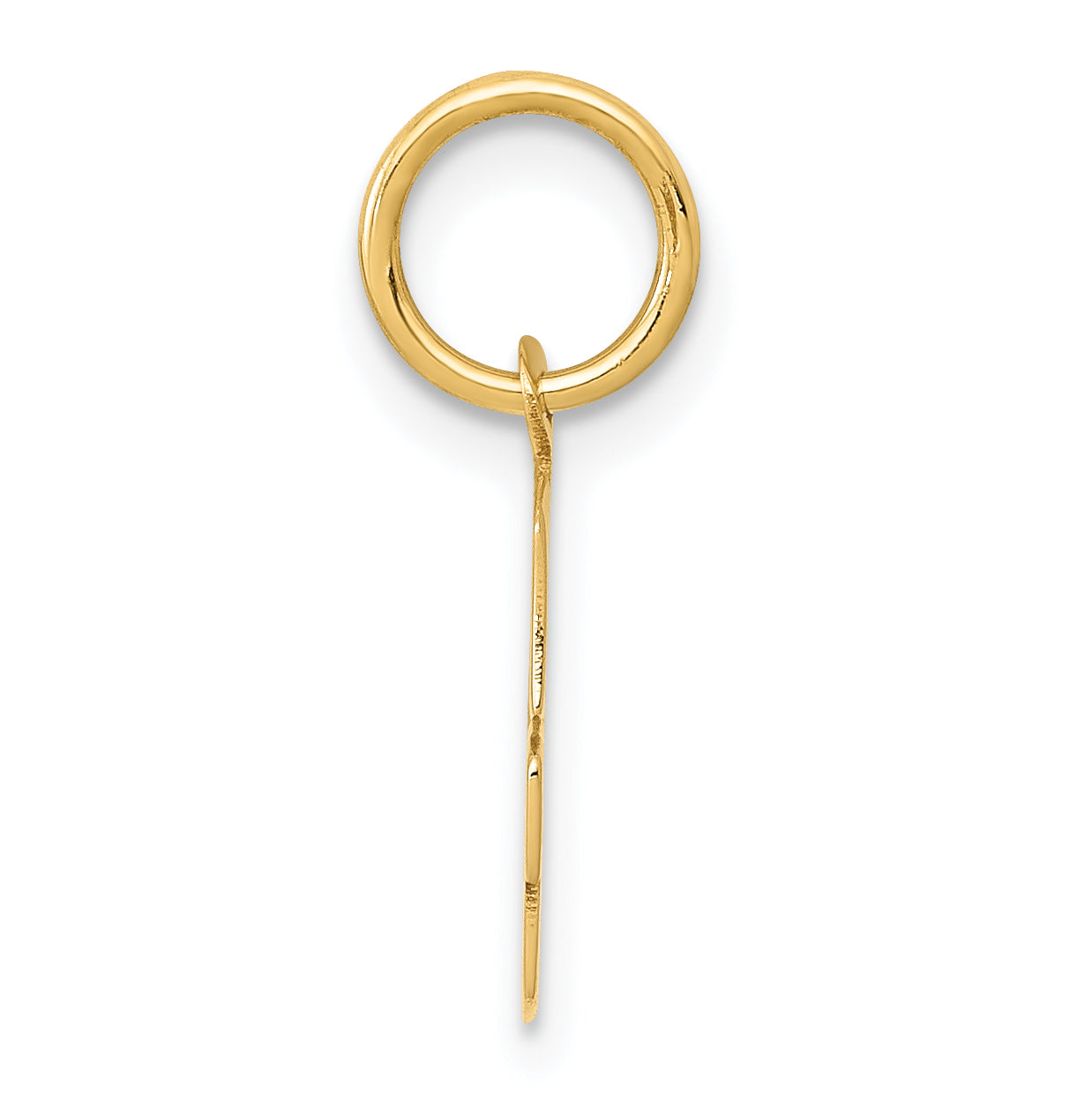 14K Small Block Initial G Charm