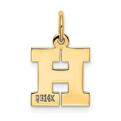 14K Small Block Initial H Charm
