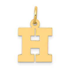 14k Small Block Letter H Initial Charm