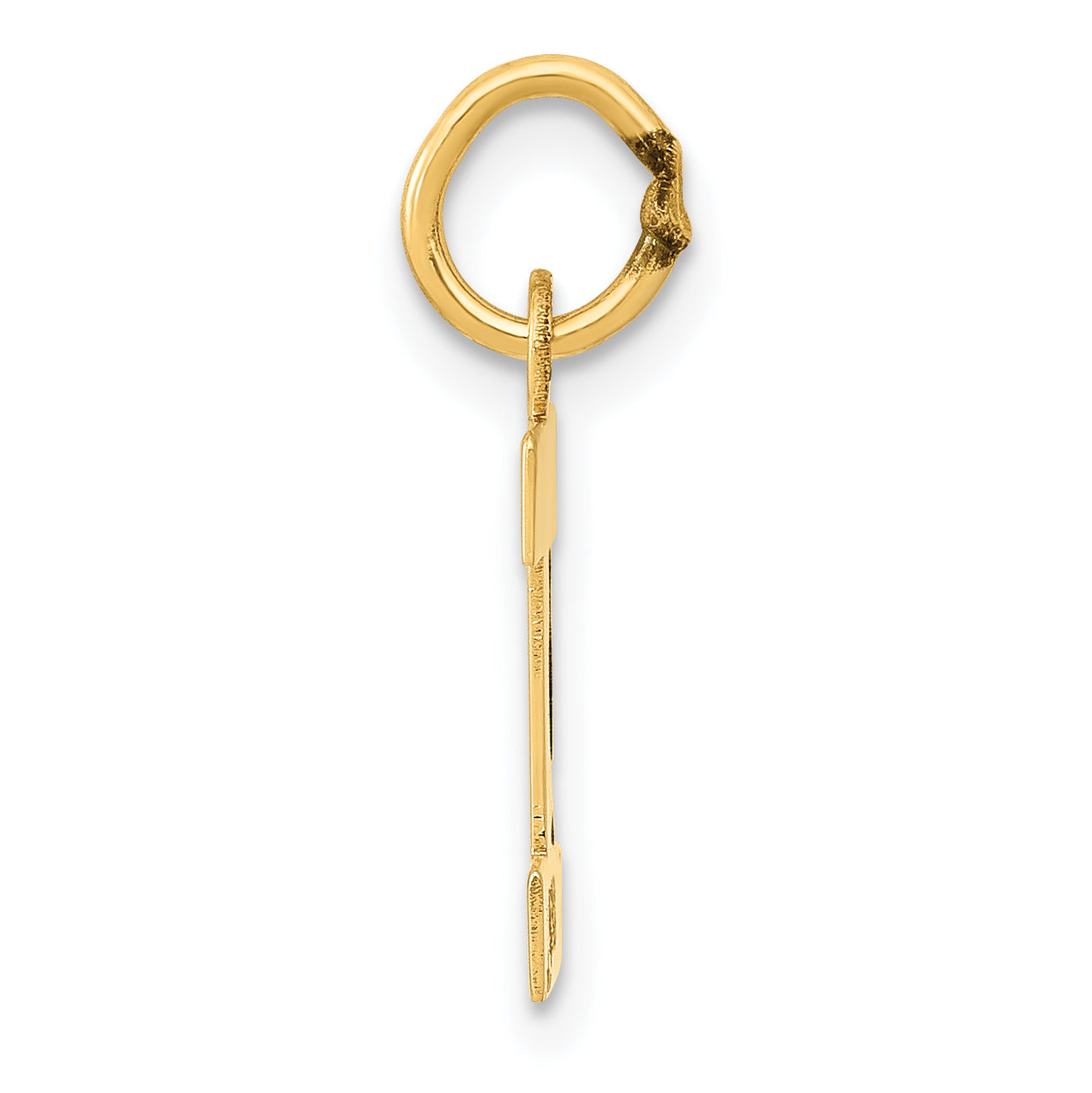 14K Small Block Initial I Charm Secondary image