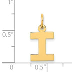 14K Small Block Initial I Charm