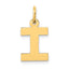 14k Small Block Letter I Initial Charm