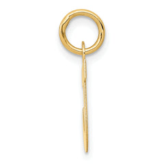 14K Small Block Initial J Charm