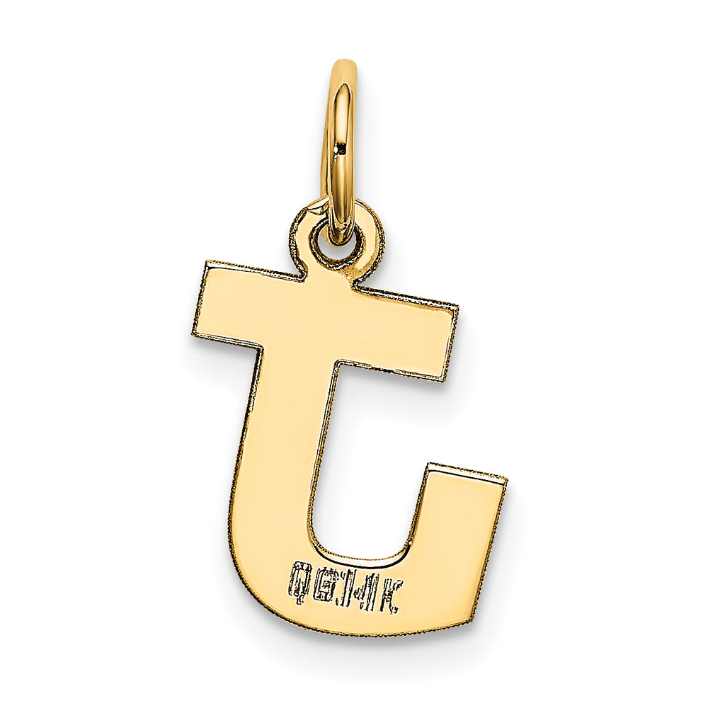 14K Small Block Initial J Charm