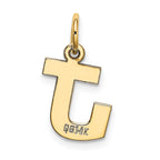 14K Small Block Initial J Charm
