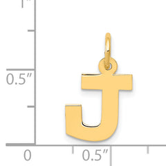 14K Small Block Initial J Charm