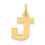 14k Small Block Letter J Initial Charm
