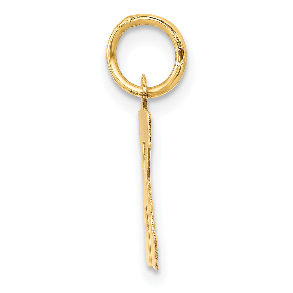 14K Small Block Initial K Charm