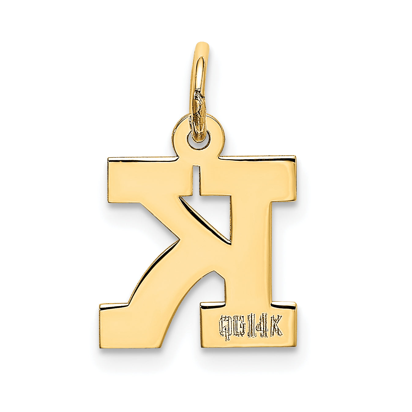 14K Small Block Initial K Charm