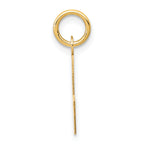 14K Small Block Initial L Charm
