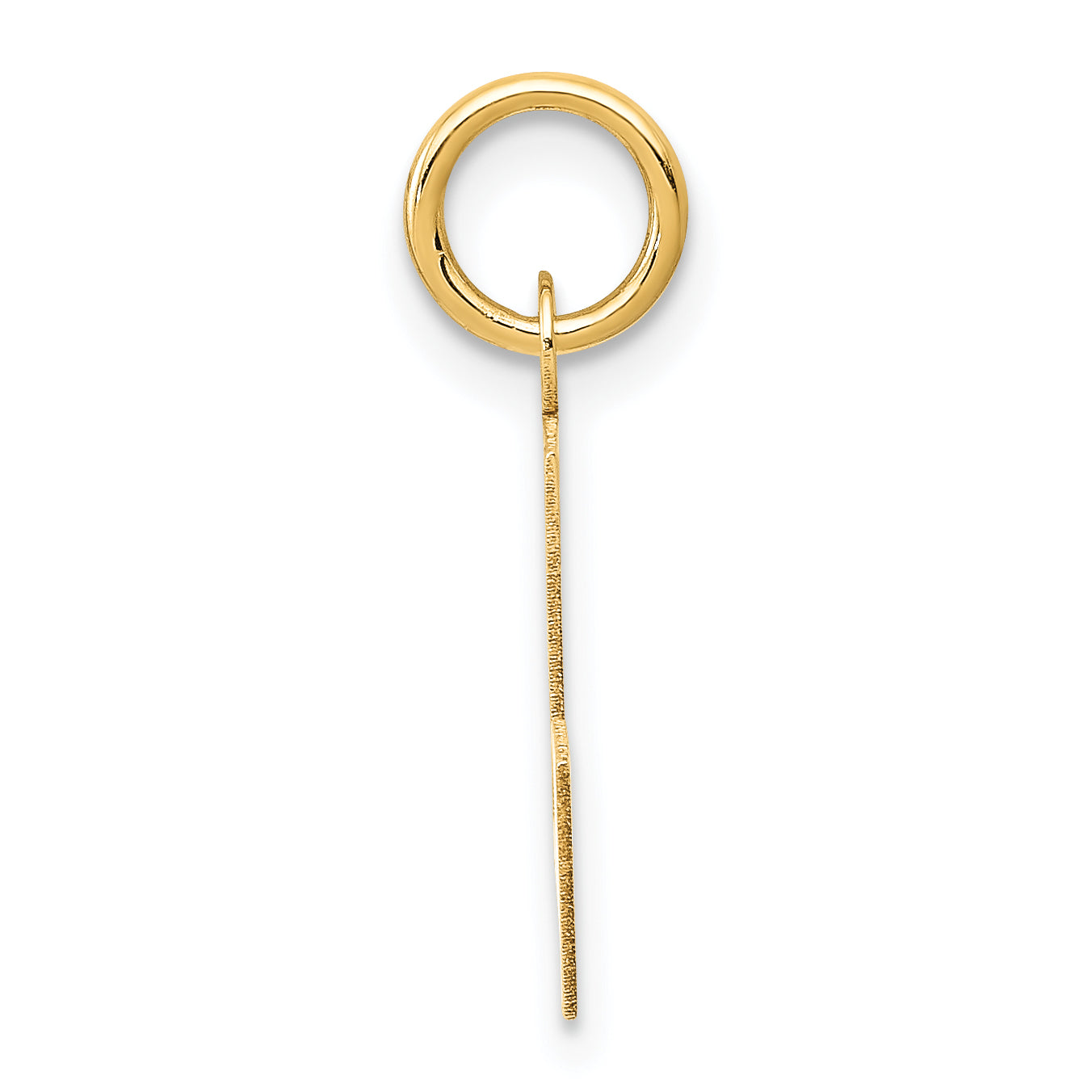 14K Small Block Initial L Charm