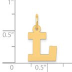 14K Small Block Initial L Charm