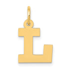 14k Small Block Letter L Initial Charm