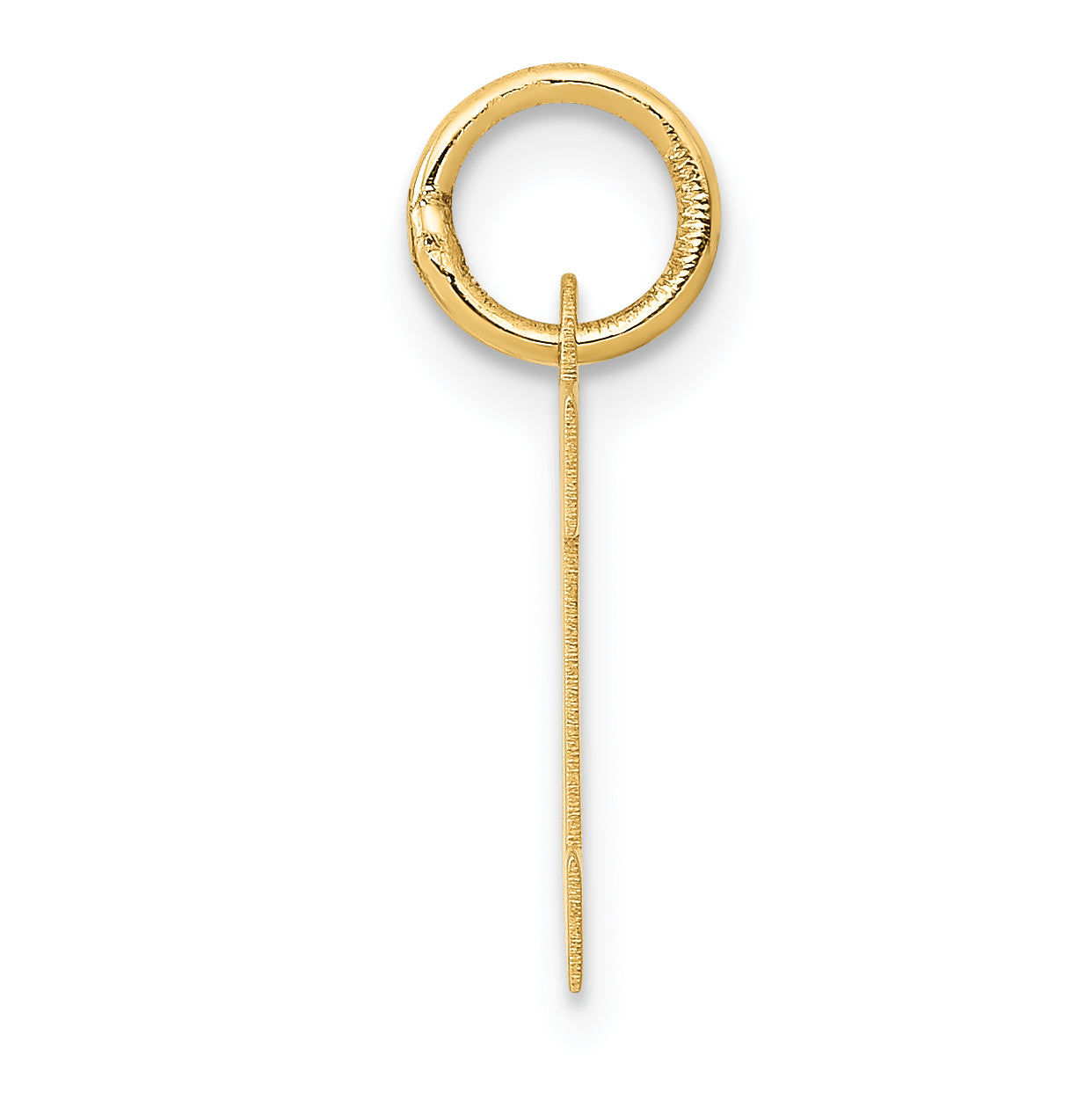 14K Small Block Initial M Charm Secondary image