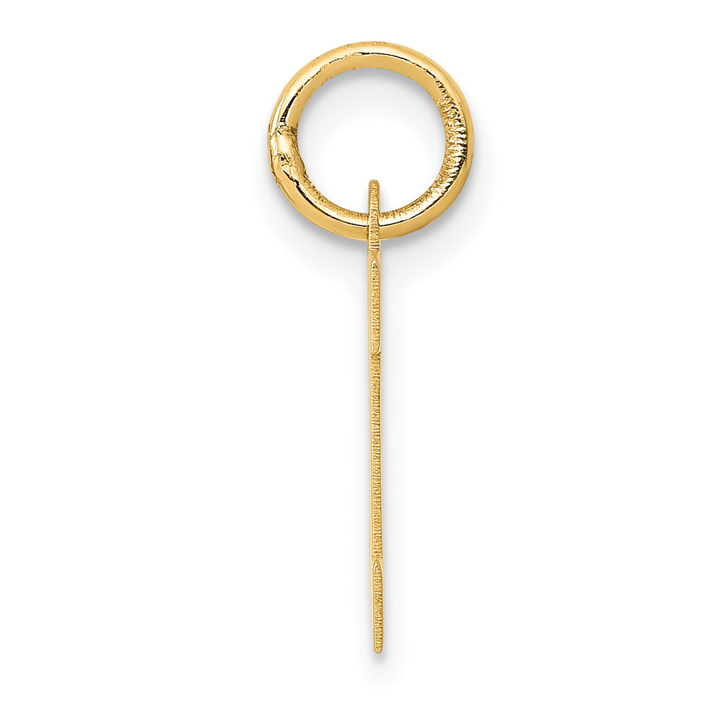 14K Small Block Initial M Charm